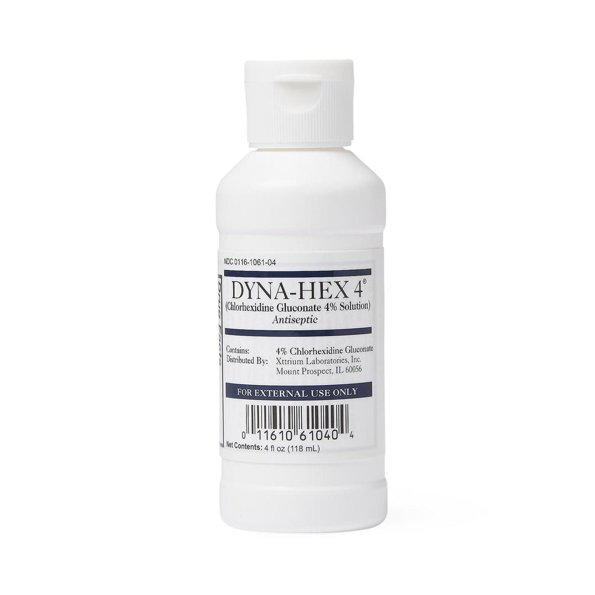 Dyna-Hex 4, Surgical Scrub Solution, 4% Chlorhexidine Gluconate, Liquid, Nonsterile, 4 oz. - 1061DYN04-Single - LL Medico