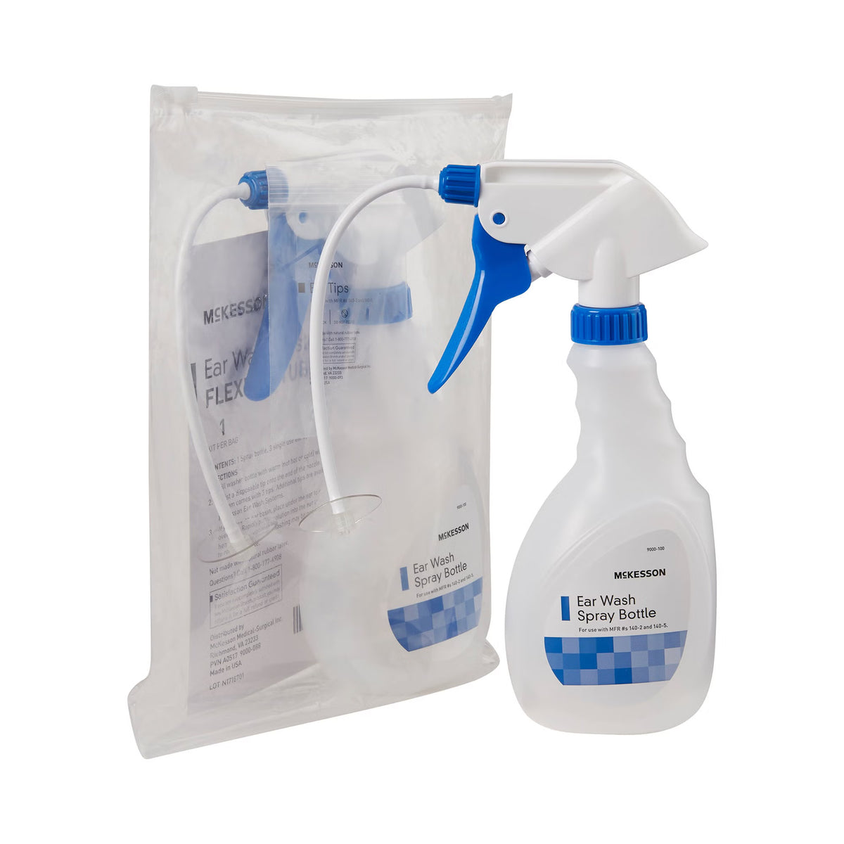 McKesson Ear Wash System, 16 oz, with 3 Disposable Tips - 140-2 - LL Medico