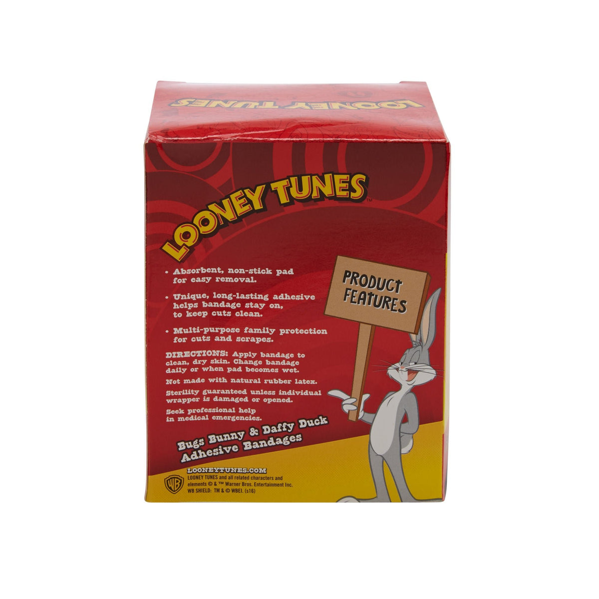 Dukal Looney Tunes Stat Strip Adhesive Bandages, Sterile, Bugs Bunny & Daffy Duck, 3/4" x 3" - 1075737 - LL Medico