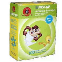 Dukal Looney Tunes Adhesive Spot Bandage, Sterile, Tweety and Taz, 7/8" Round - 1079797 - LL Medico