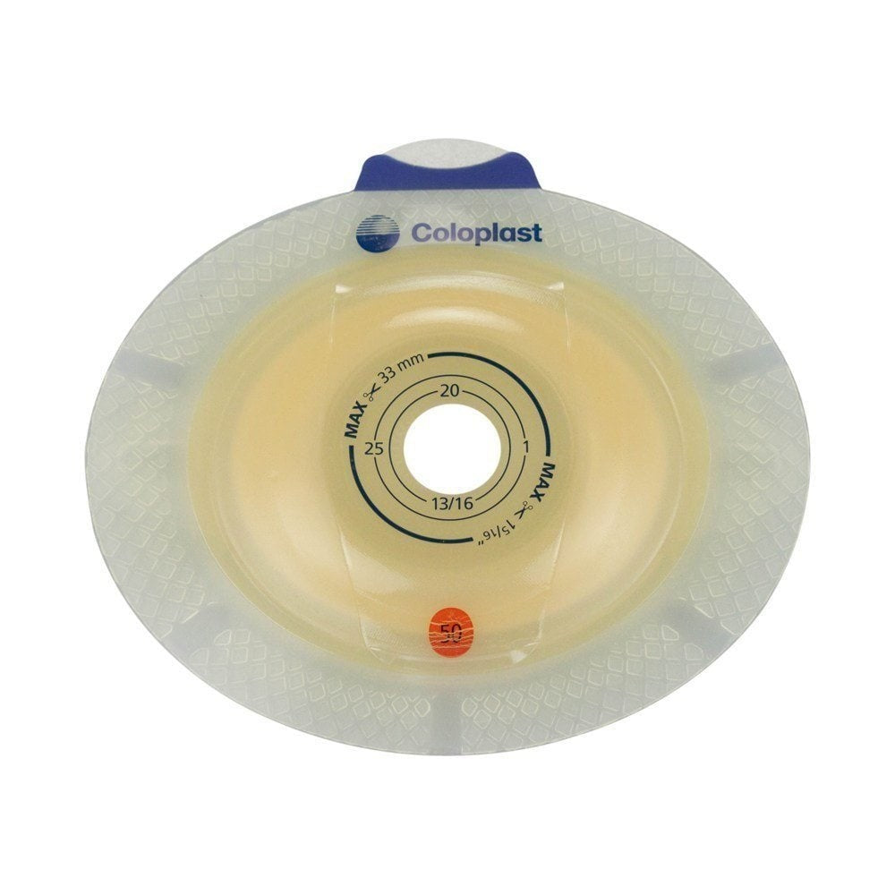 Coloplast SenSura Click Xpro Convex Light Ostomy Barrier, Trim to fit 15 – 53 mm, Yellow