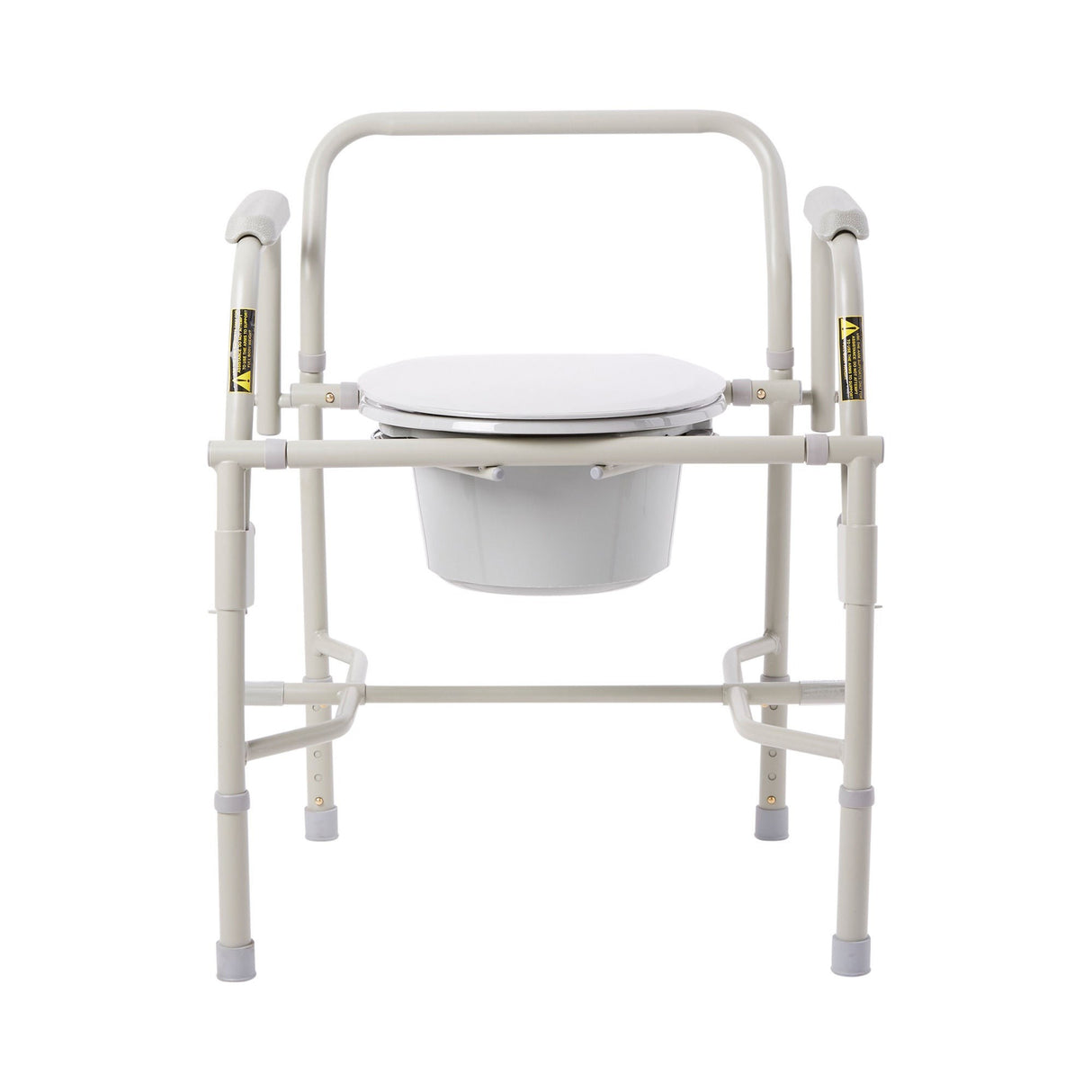 Commode Chair Drive Drop Arms Steel Frame Back Bar 13-3/4 Inch Seat Width 300 Lbs. Weight Capacity