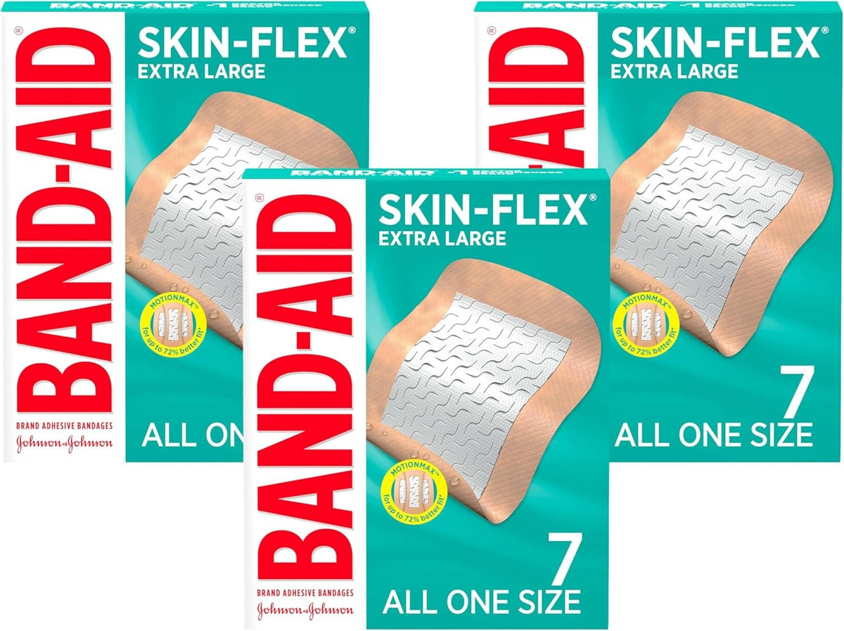 Band-Aid Skin-Flex Adhesive Bandages Extra Large, 2.75 x 3.5 Inch