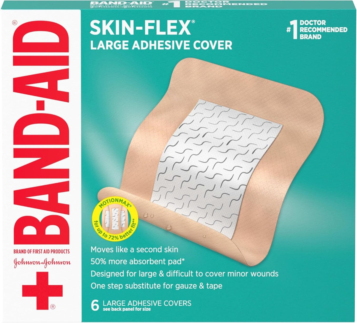 Band-Aid Skin-Flex Adhesive Bandages Extra Large, 2.75 x 3.5 Inch