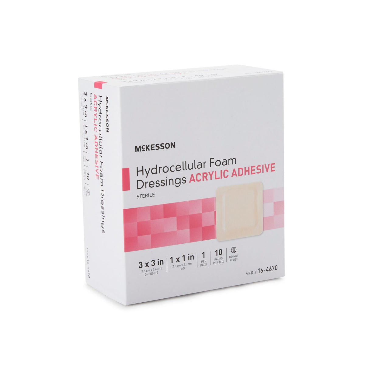 McKesson Foam Dressing With Border, Film Backing, Square, Sterile - 16-4670 - LL Medico