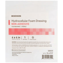 McKesson Foam Dressing, Without Border, Non-Adhesive, Square, Sterile — 4" x 4"