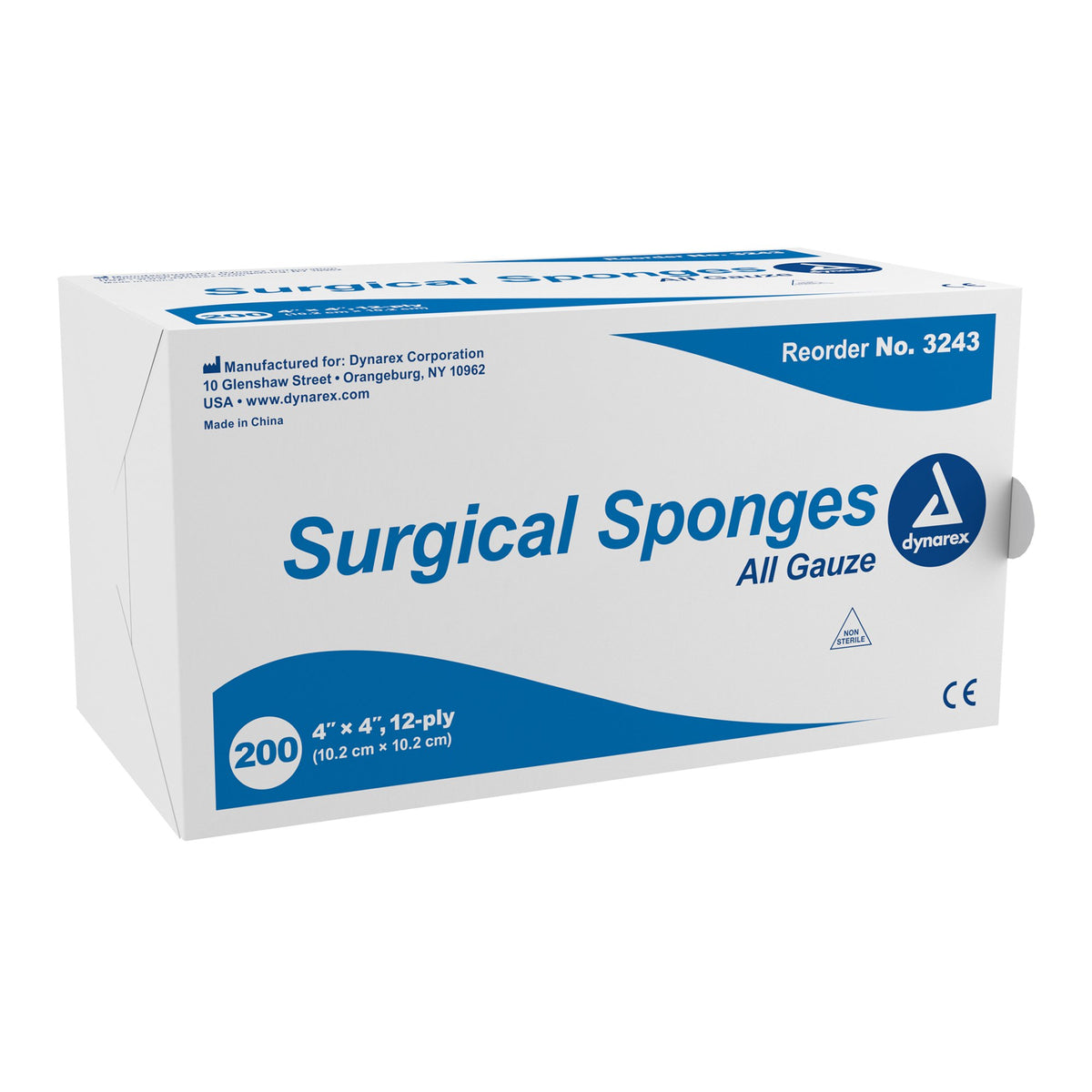 Dynarex Sterile Gauze Pad, 4" x 4", 12-Ply - 3243 - LL Medico