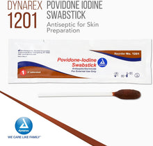 Dynarex Povidone-Iodine Swabsticks Antiseptic, 4" Saturated