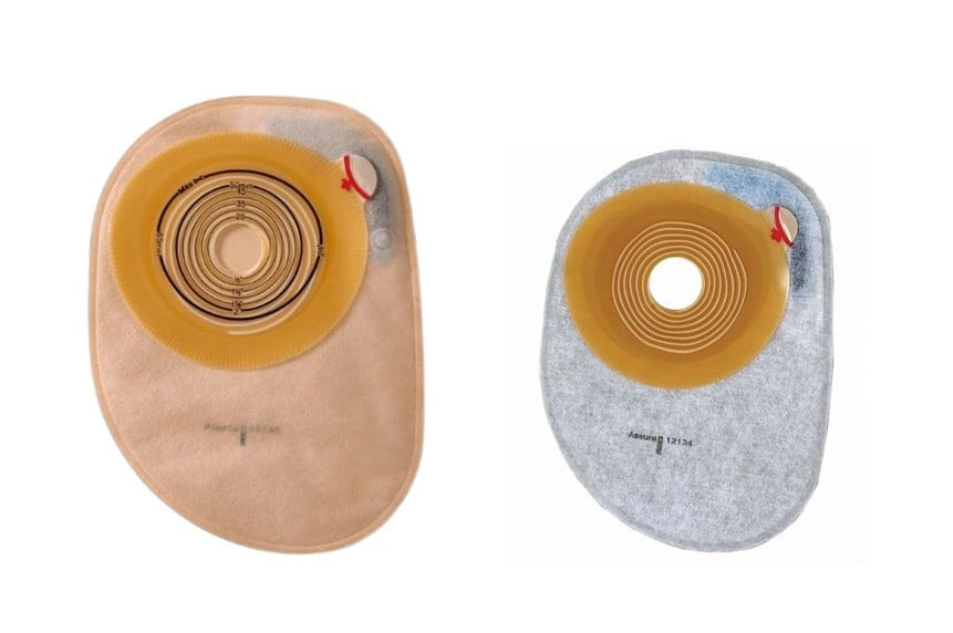 Coloplast Assura Flat One-Piece Colostomy Pouch, Cut-to-Fit, Opaque, 8-1/2-Inch, with Filter