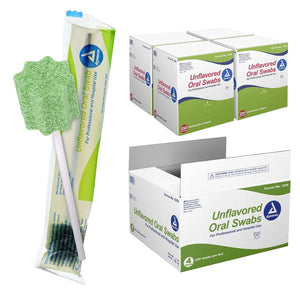 Dynarex Unflavored Oral Swabs, Individually Wrapped, Box of 250