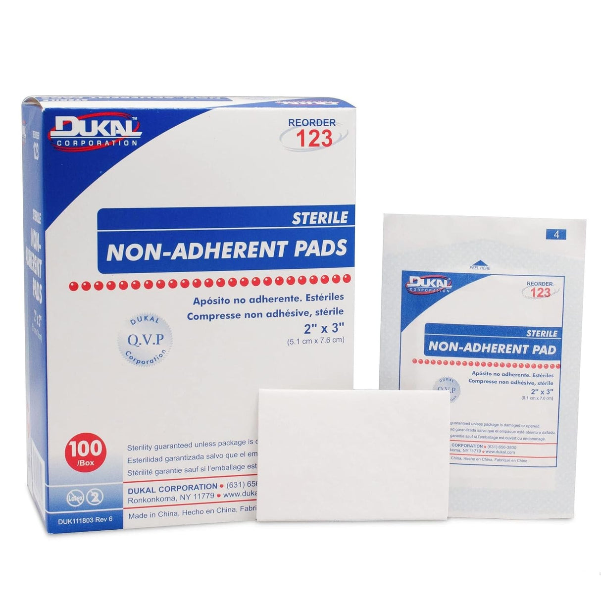 Dukal Nonadherent Dressing, 2 x 3 Inch