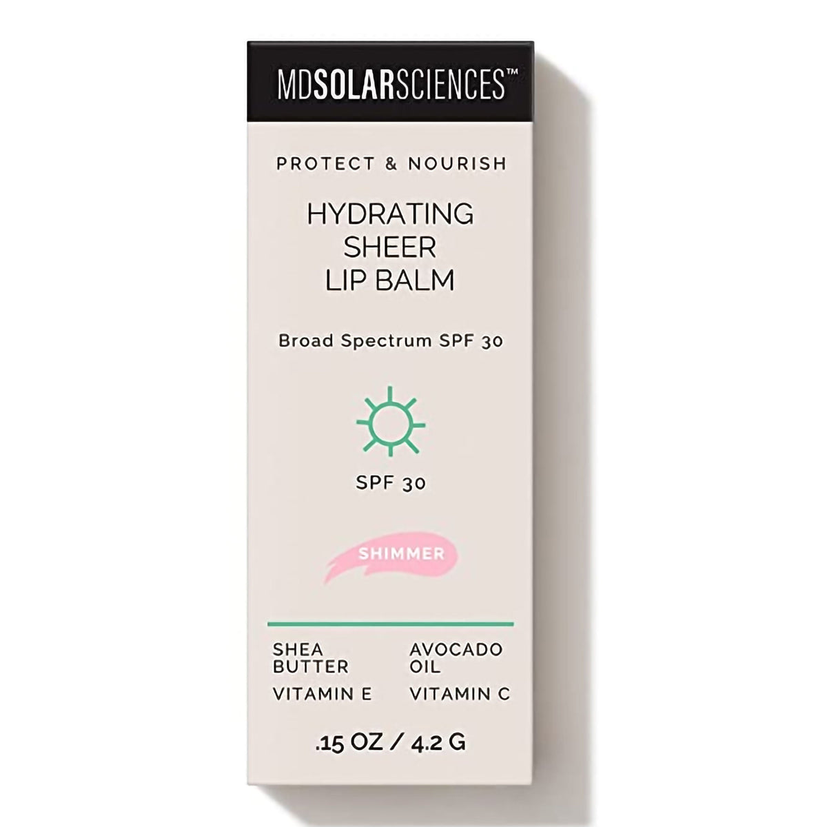 MDSolarSciences Hydrating Sheer Lip Balm, Shimmer, 0.15 oz - 174001 - LL Medico