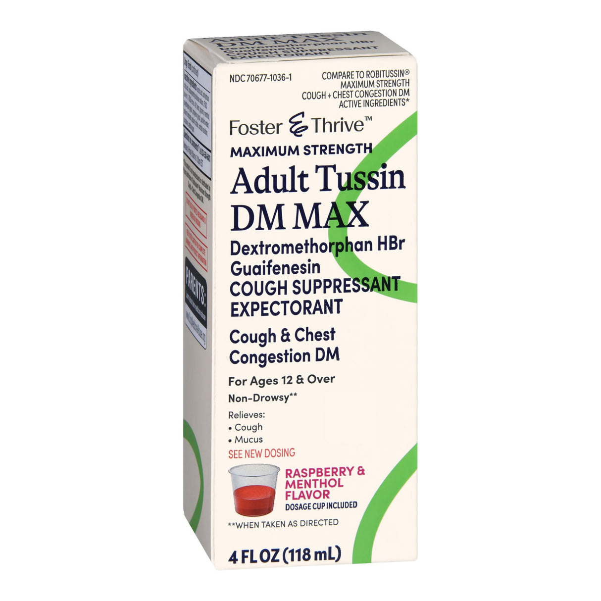 Foster & Thrive Adult Tussin DM MAX - Maximum Strength - 4 oz