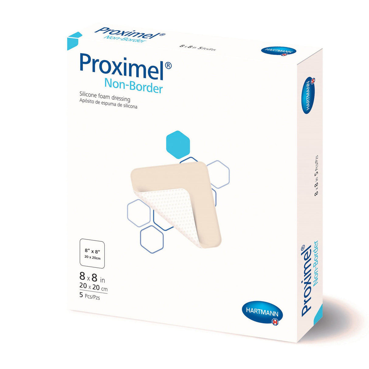 Proximel Non-Border Foam Dressing, 8 x 8 Inch