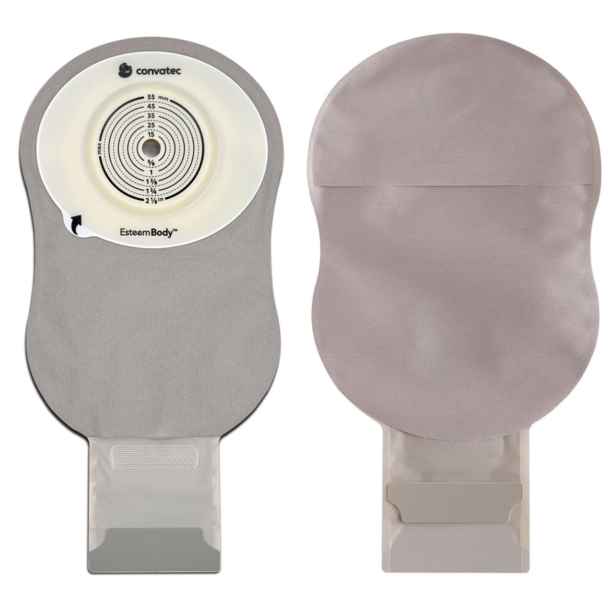 ConvaTec Esteem Body One-Piece Ostomy Pouch, Convex Trim-to-Fit Drainable, 11", Box of 10 - 423645 - LL Medico