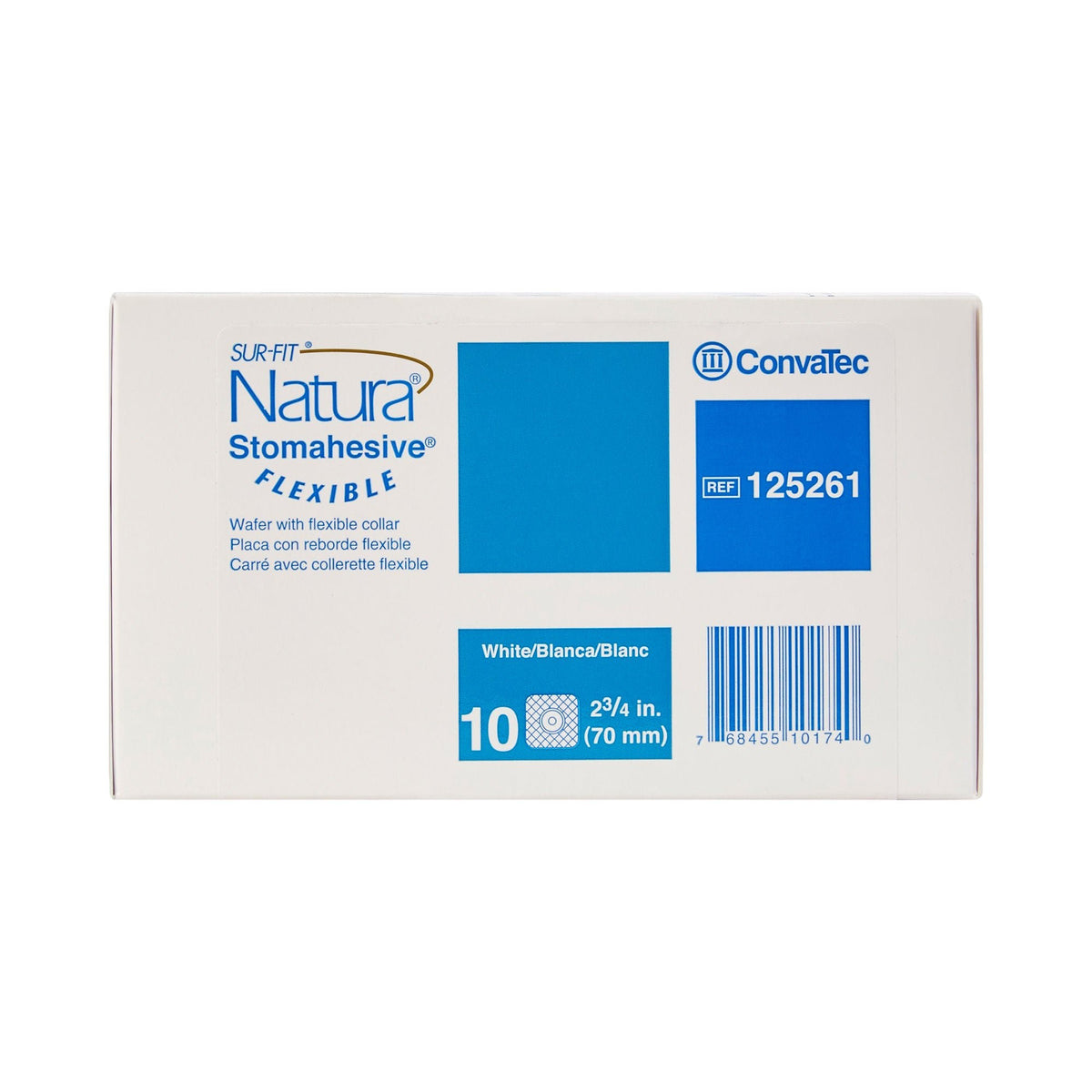 ConvaTec Sur-Fit Natura Two-Piece Skin Barrier, Flat, Cut-to-Fit, 70 mm Flange