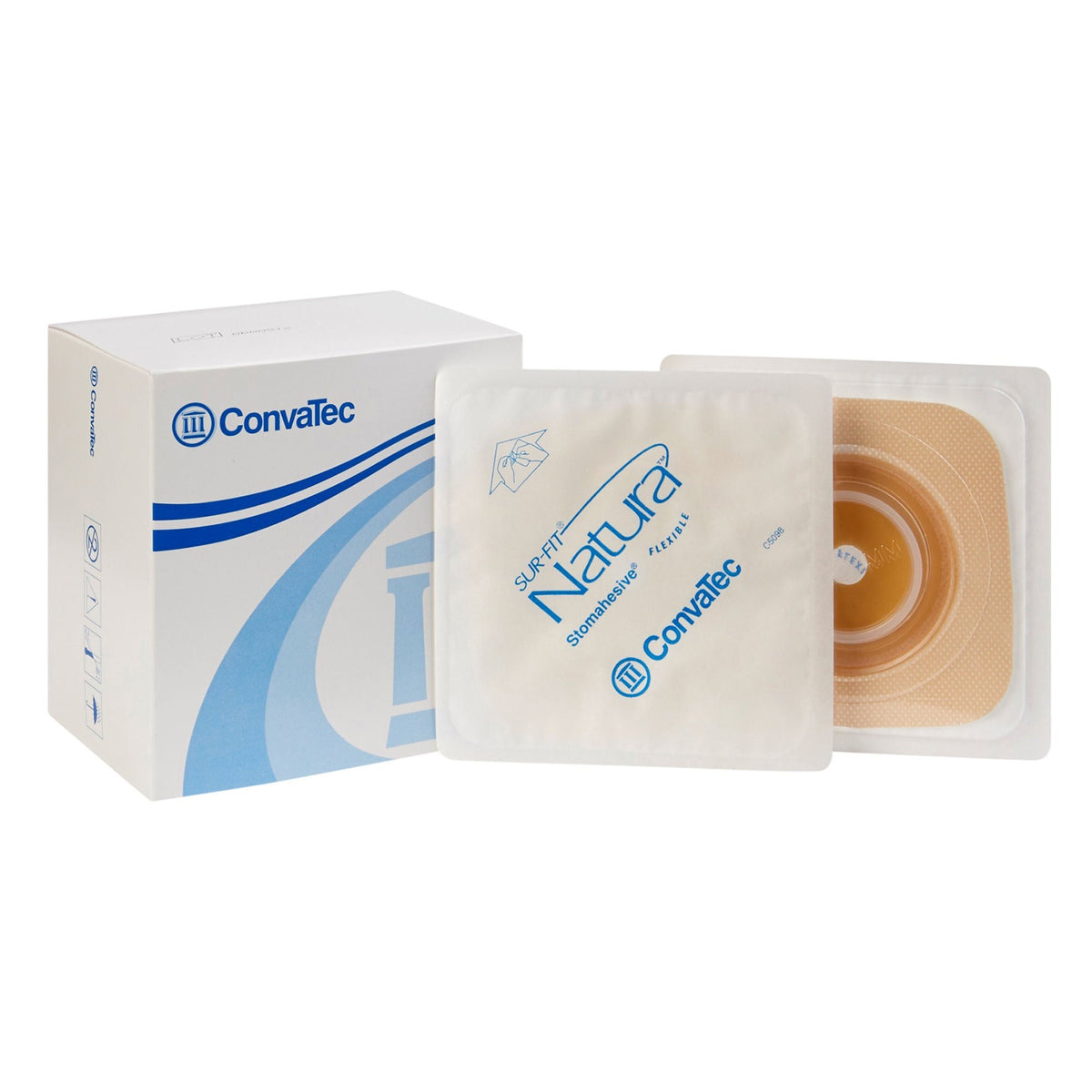 ConvaTec Sur-Fit Natura Two-Piece Skin Barrier, Flat, Cut-to-Fit, 38 mm Flange