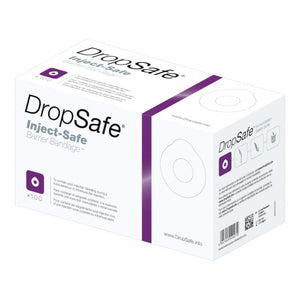 DropSafe Inject-Safe Barrier Bandage Pre-Injection Adhesive Strip, Sterile, 1 3/8" Diameter