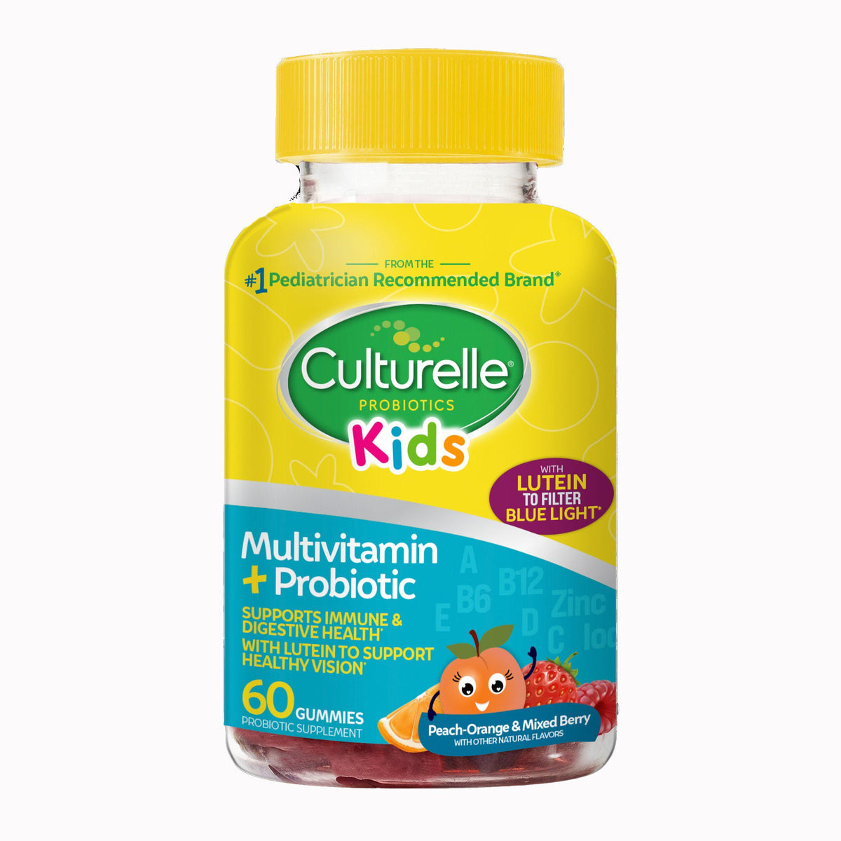 Culturelle Kids Multivitamin + Probiotic Gummies with Lutein, Ages 2+ - 60 count - LL Medico