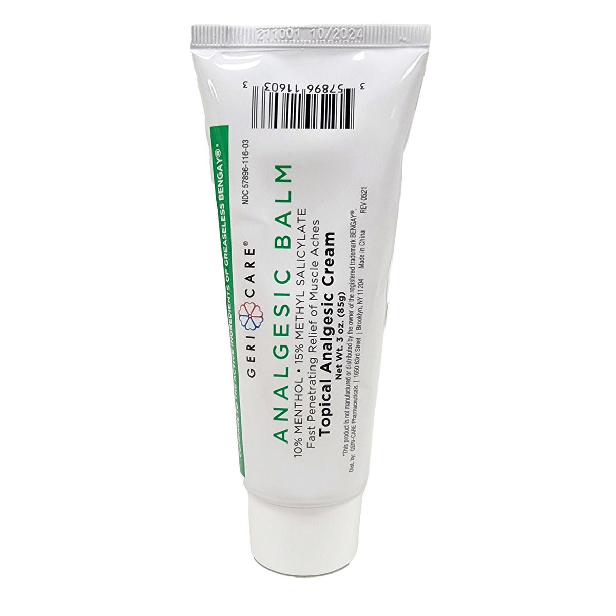 Geri-Care Topical Pain Relief Cream, Menthol 10% / Methyl Salicylate 15% - 3 oz - LL Medico