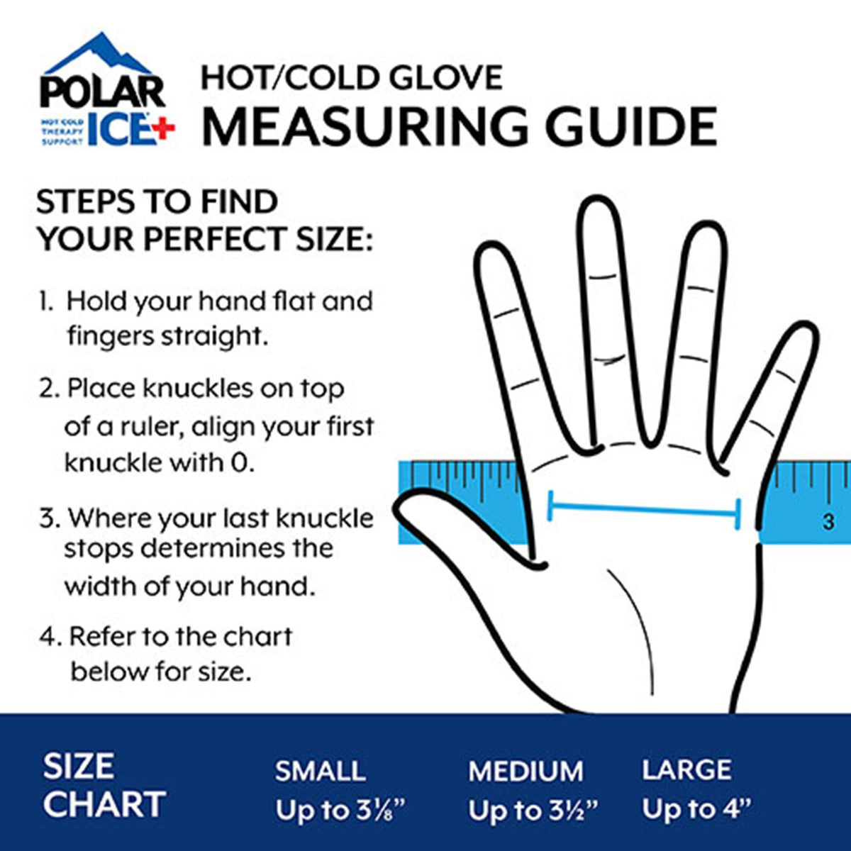 Polar Ice Hot/Cold Therapy Glove with Flexible Gel Lining, Full-Finger, Wrist Length, Ambidextrous, Large - 1279490 - LL Medico