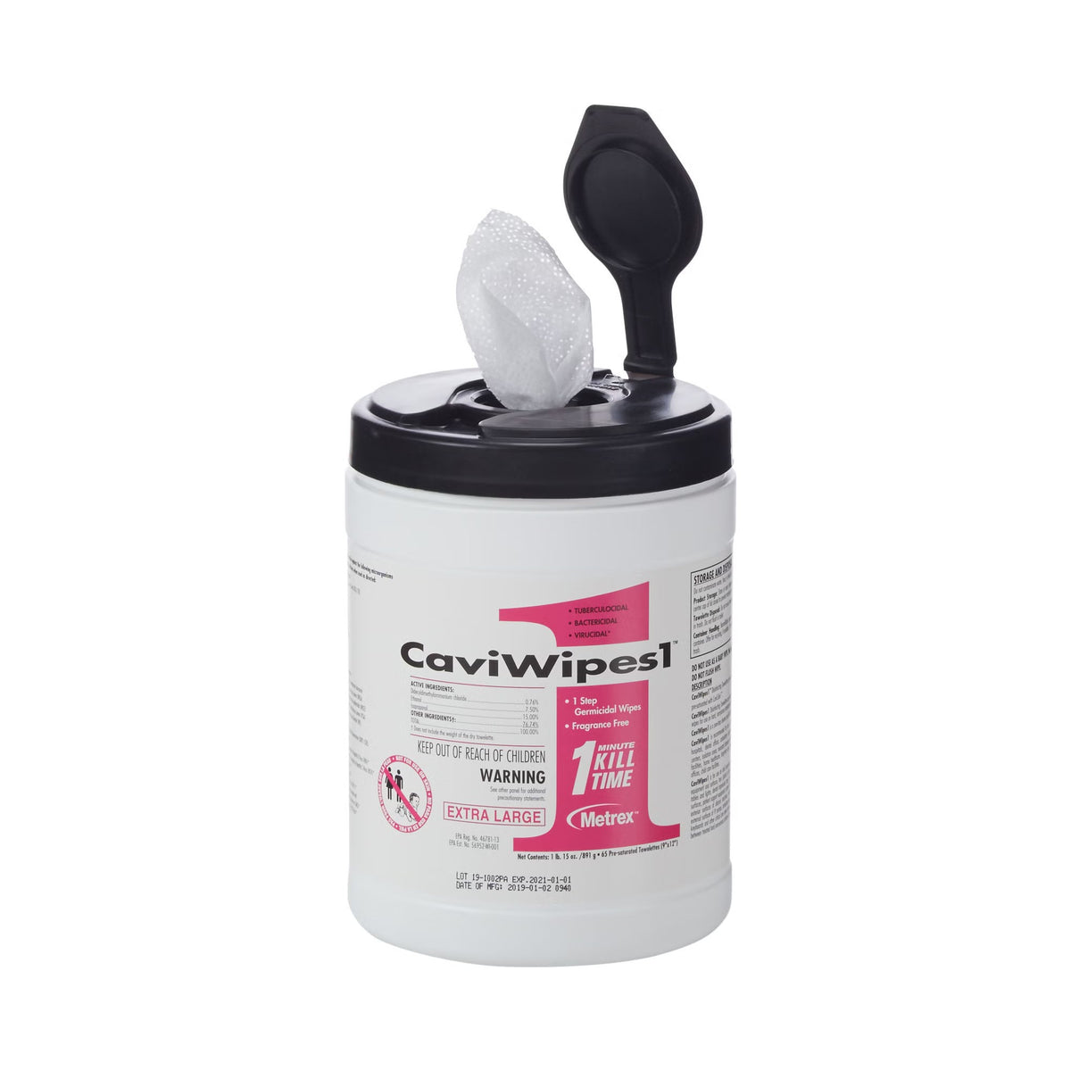 CaviWipes1 Surface Disinfectant Wipes, Premoistened Alcohol Based, Nonsterile, 9 x 12" - 13-5150 - LL Medico