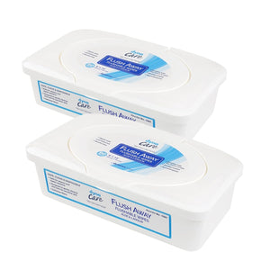 Flush Away Flushable Wipes, Aloe & Lanolin, 9" x 13"