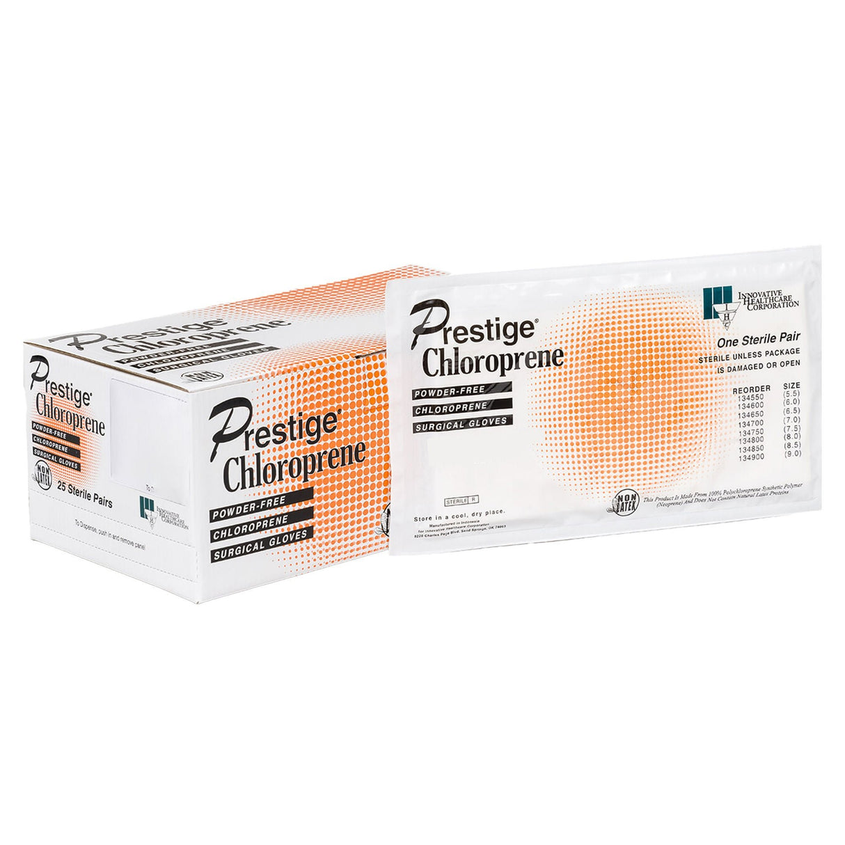 Prestige Chloroprene Surgical Gloves, Powder-Free, Size 7, Case - 134700 - LL Medico
