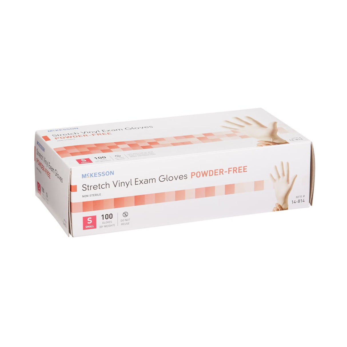 McKesson Stretch Vinyl Exam Gloves - 14-814 - LL Medico