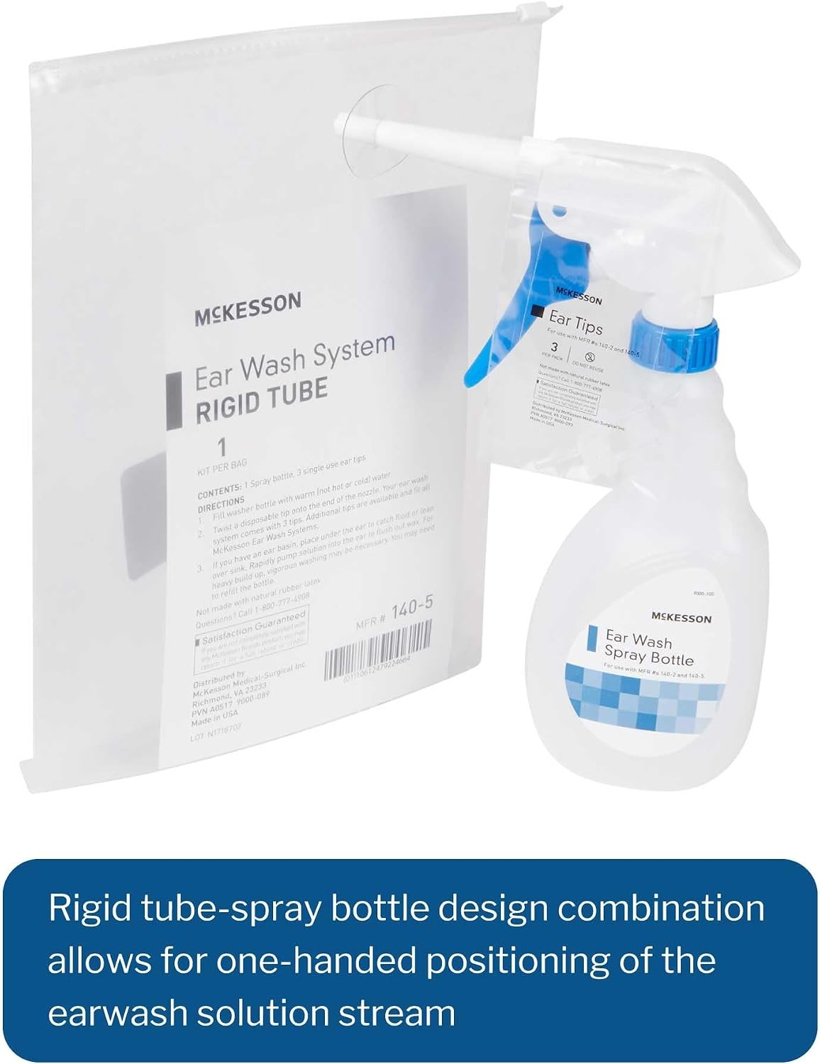 McKesson Ear Wash System Rigid Tube, Spray Bottle and Ear Tips
