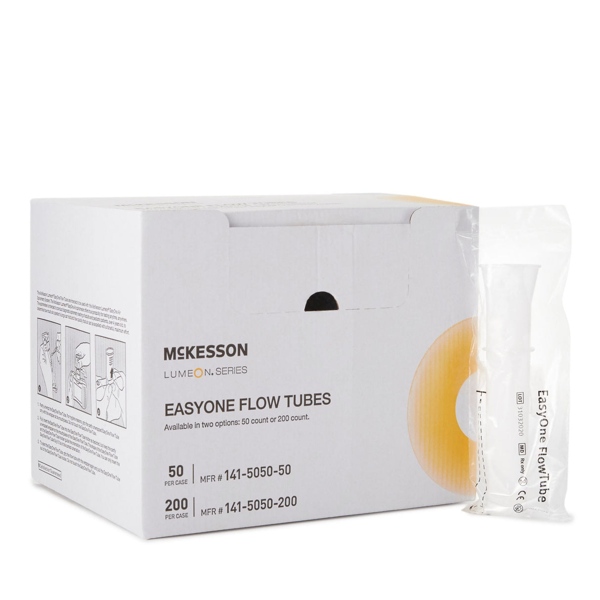 McKesson LUMEON Flow Tube Mouthpiece, Plastic, Disposable, 200 Count
