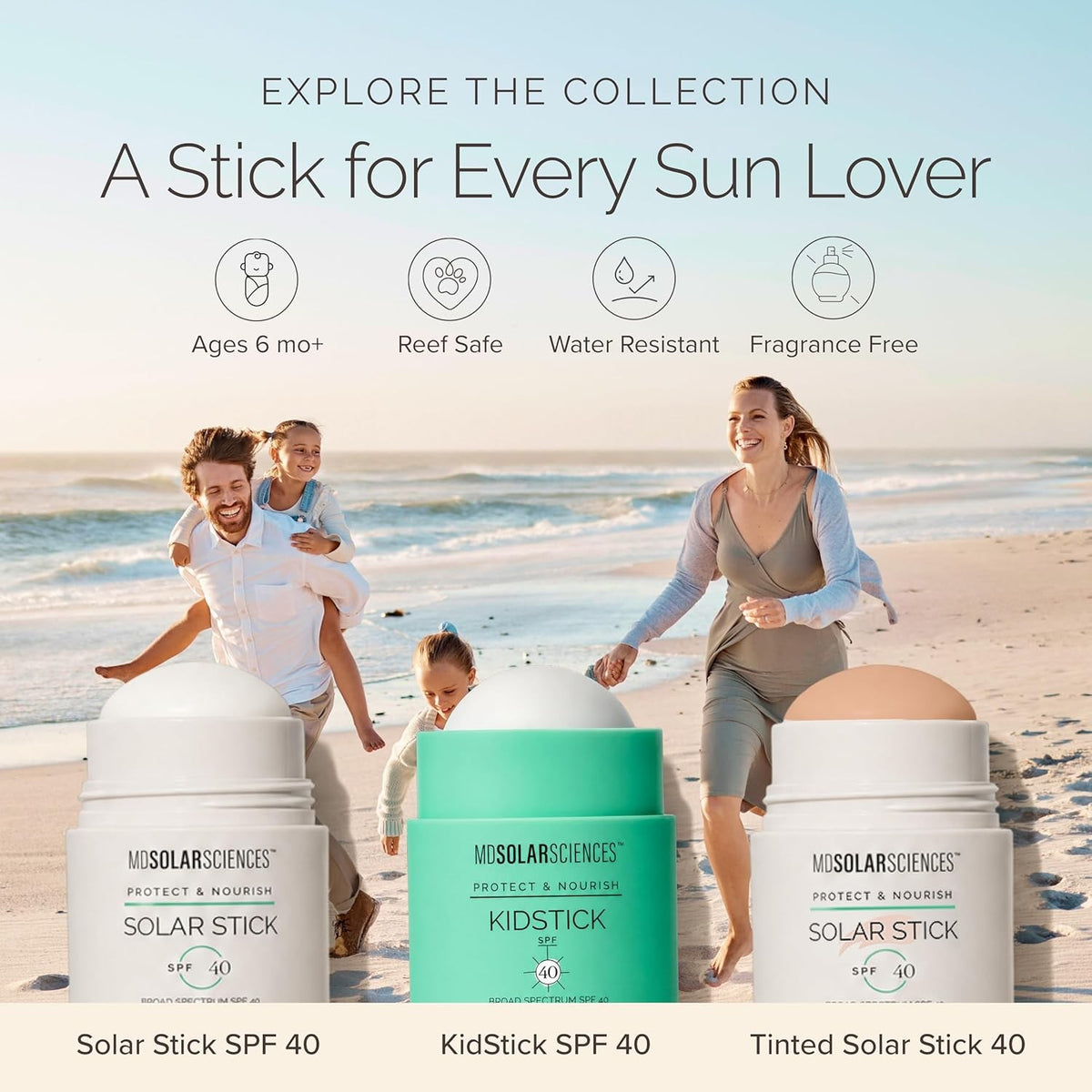 MDSolarSciences Protect & Nourish Solar Stick Tinted Sunscreen SPF 40, 0.6 oz