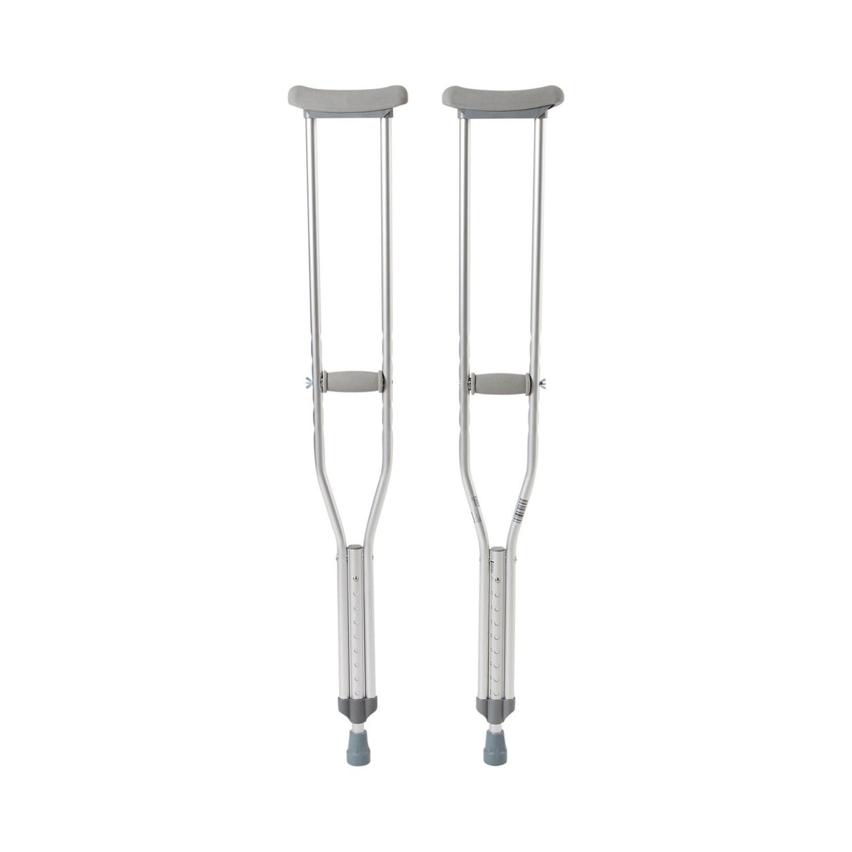 Underarm Crutches McKesson Adult 5 Foot 2 Inch to 5 Foot 10 Inch User Height Aluminum Frame 350 Lbs. Weight Capacity