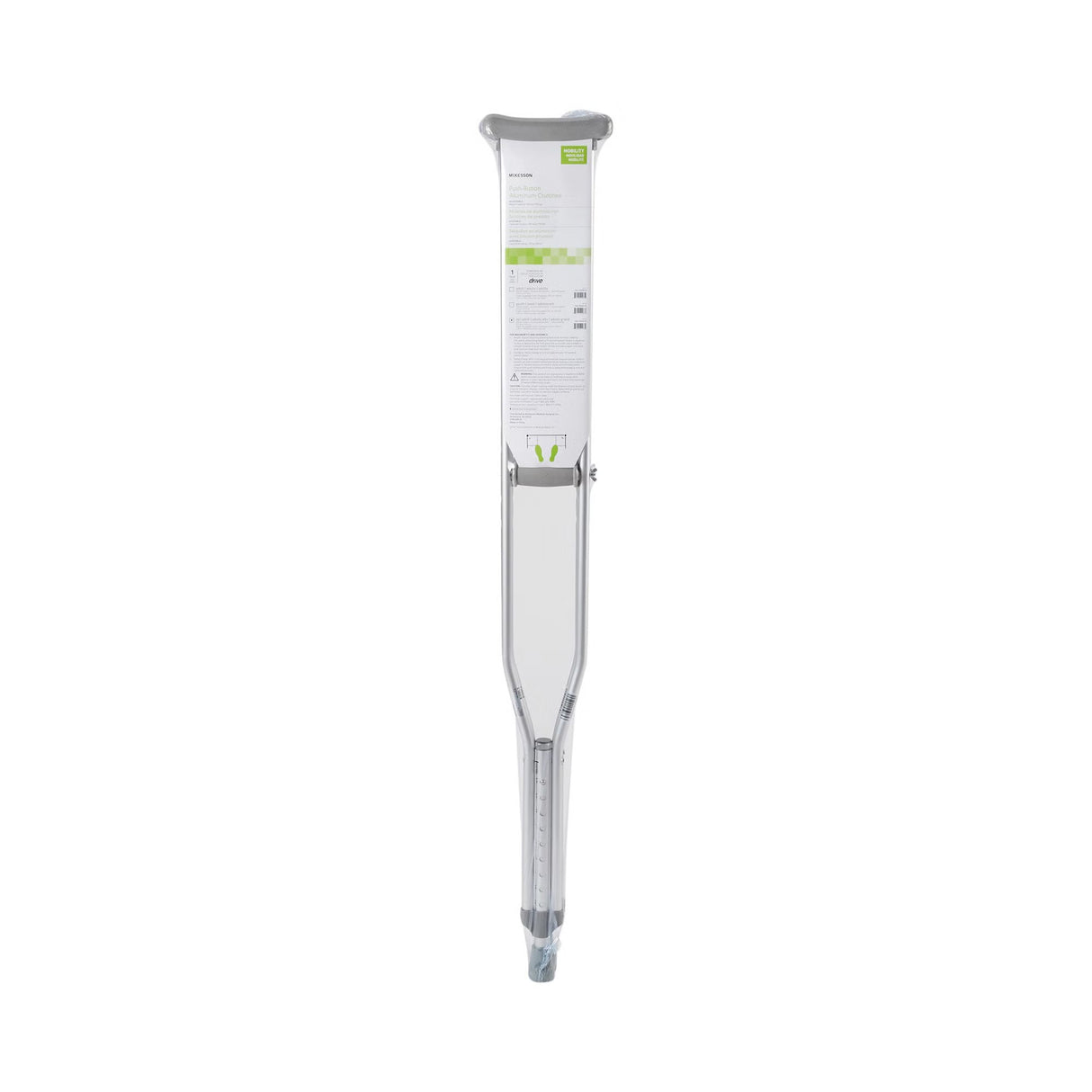 Underarm Crutches McKesson Tall Adult 5 Foot 10 Inch to 6 Foot 6 Inch User Height Aluminum Frame 350 Lbs. Weight Capacity