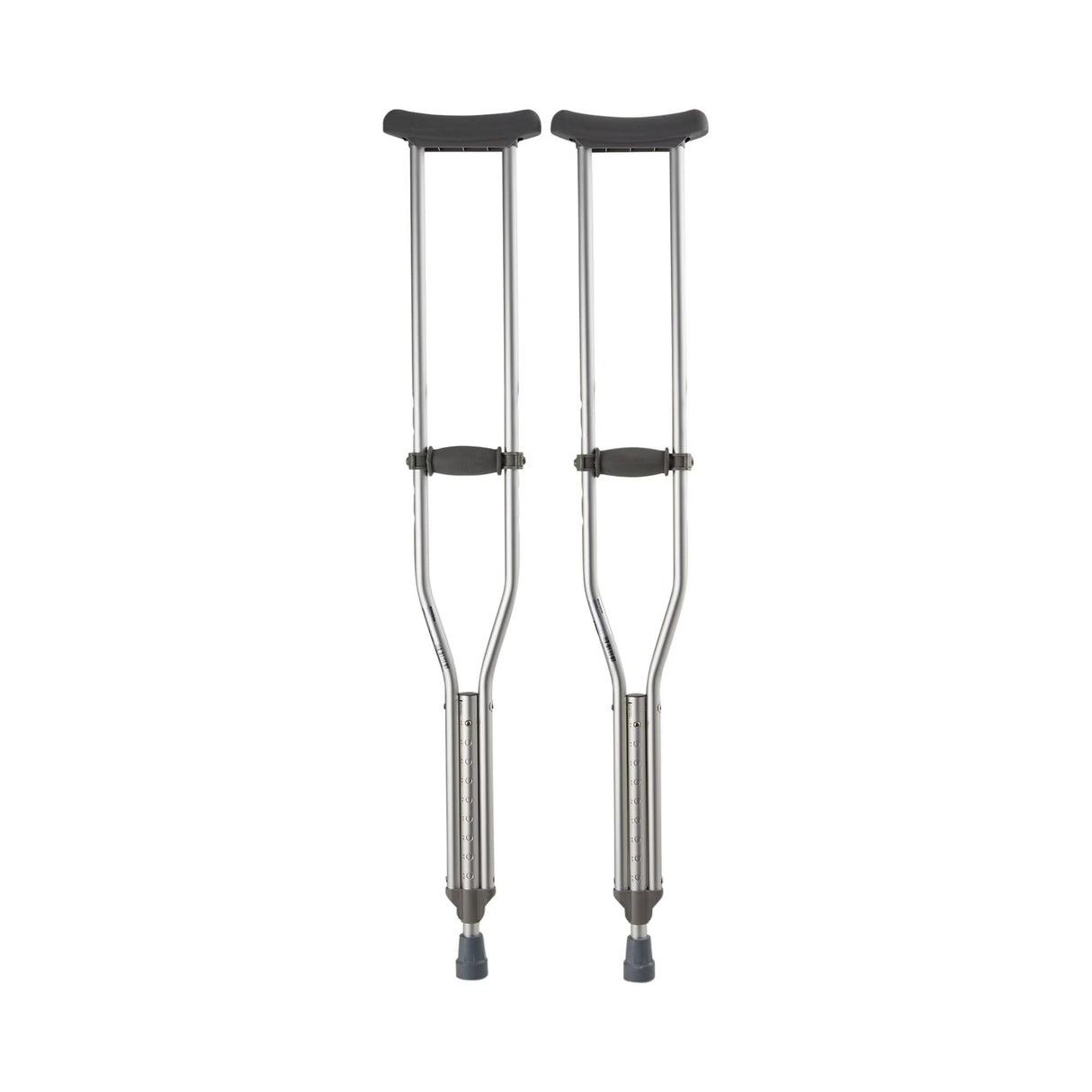 Underarm Crutches McKesson Adult 5 Foot 2 Inch to 5 Foot 10 Inch User Height Aluminum Frame 350 Lbs. Weight Capacity