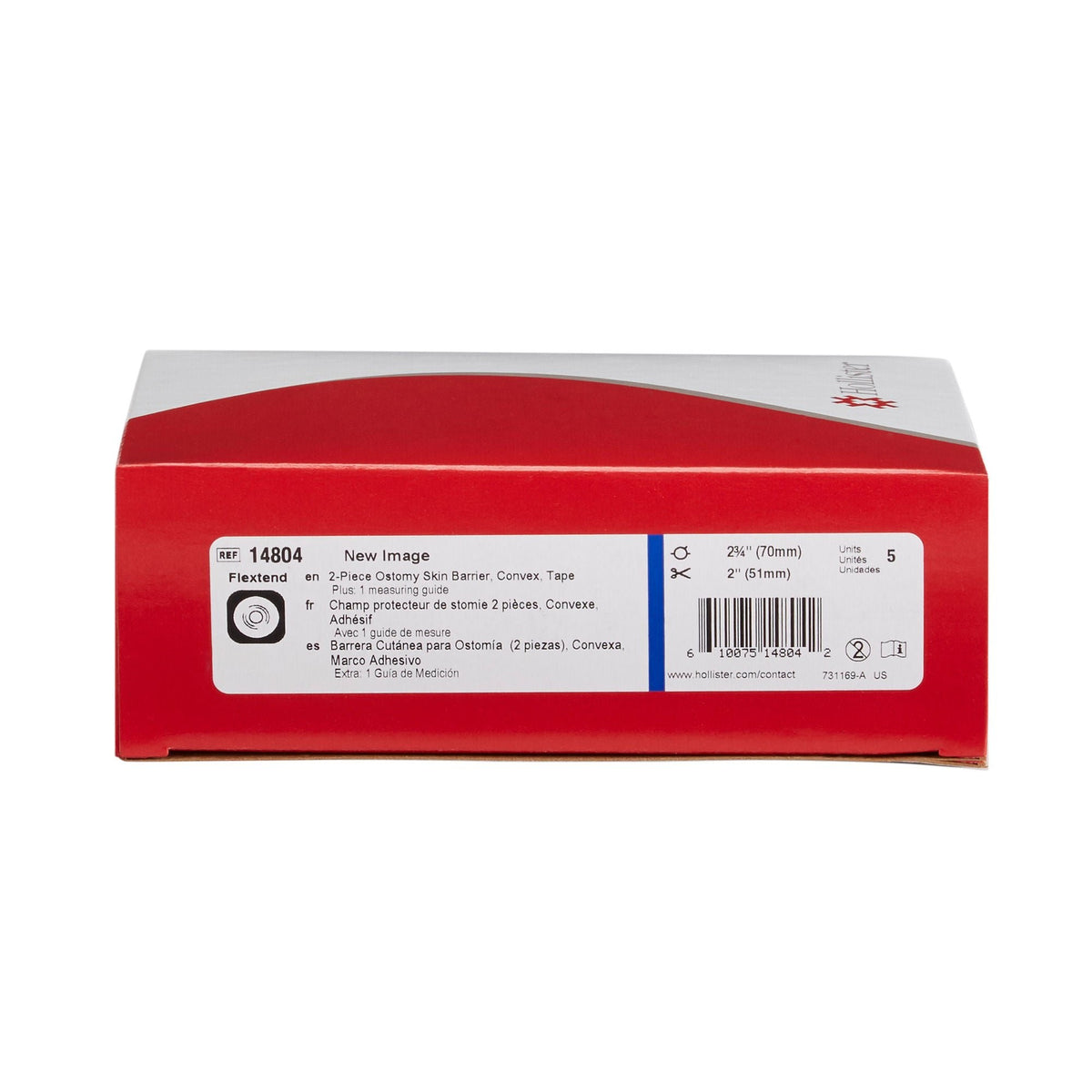 Hollister FlexTend Two-Piece Skin Barrier, Floating Flange, Cut-to-Fit, 70 mm Flange, with Tape