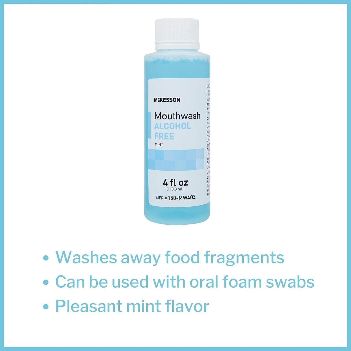 McKesson Mouthwash Alcohol Free, Mint, 4 fl oz