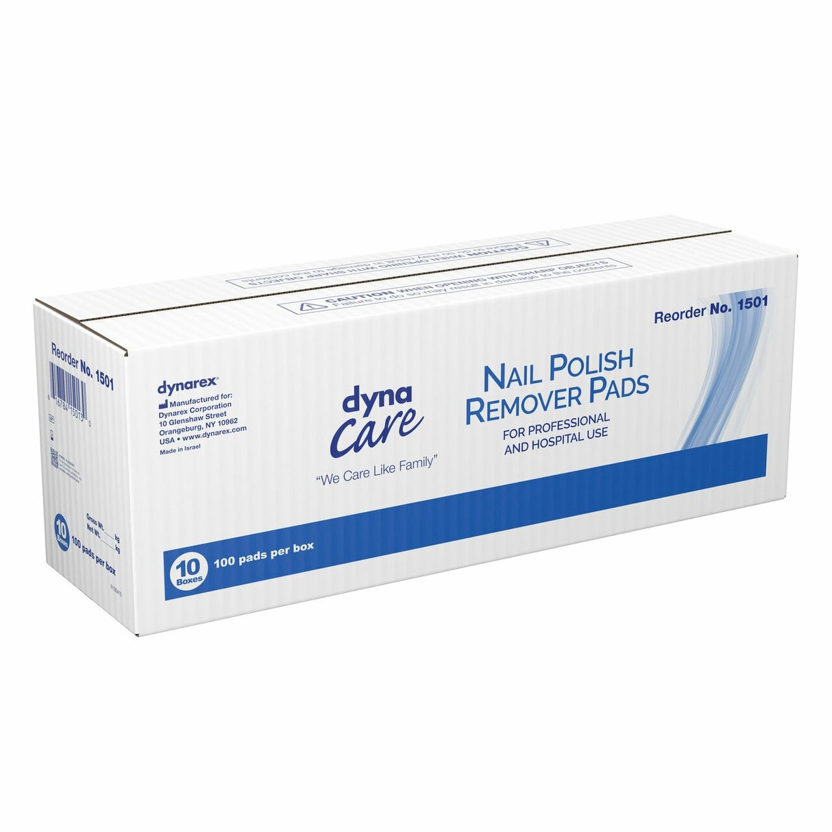 dynaCare Nail Polish Remover Pads, Acetone-Free, Box of 100
