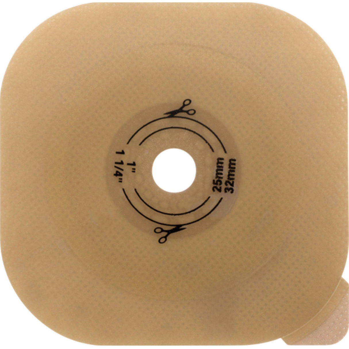Hollister New Image Flat CeraPlus Two-Piece Skin Barrier, Square, Pre-Cut, 2-1/4 Inch Flange
