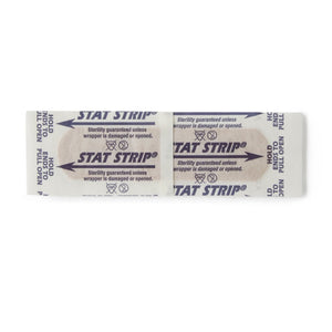 Dukal American White Cross Stat Strip Adhesive Strip, 3/4 x 3 Inch