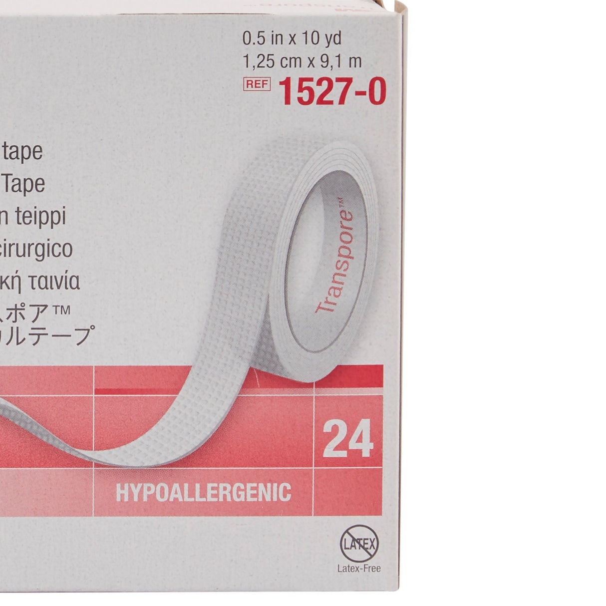 3M Transpore Plastic Medical Tape, 1/2 Inch x 10 Yard, Transparent