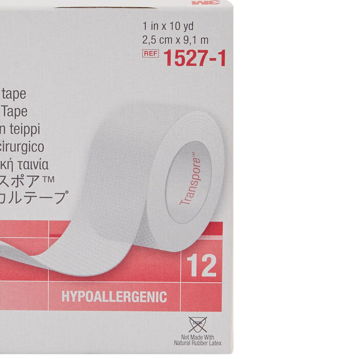 3M Transpore Plastic Medical Tape, 1 Inch x 10 Yard, Transparent