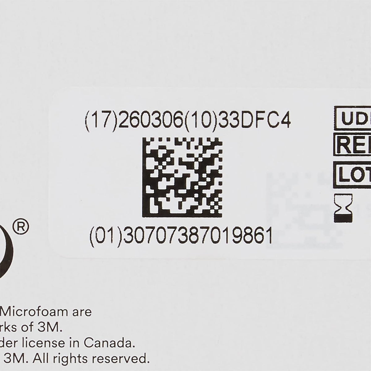 3M Microfoam Foam / Acrylic Adhesive Medical Tape, 3 Inch x 5-1/2 Yard, White