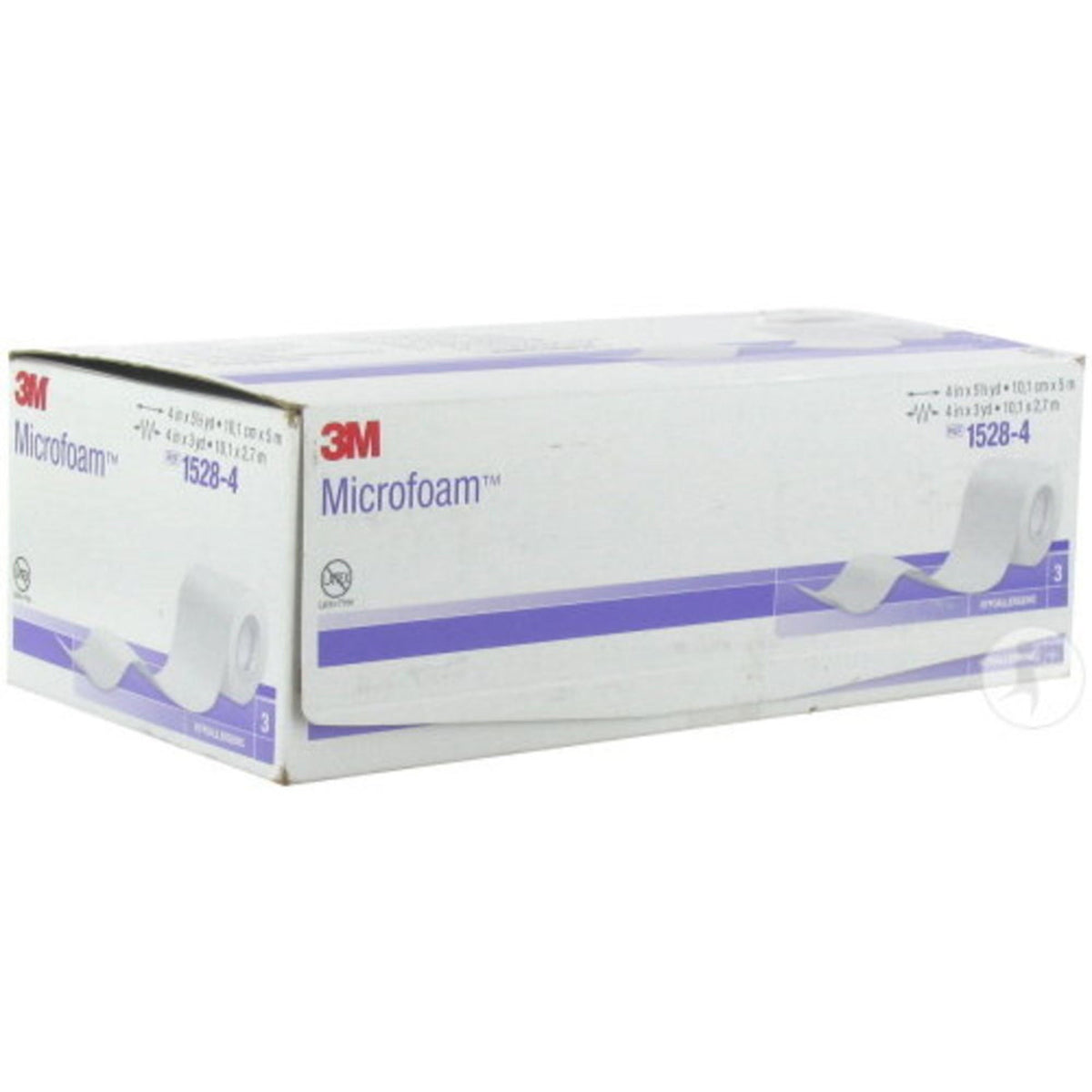 3M Microfoam Foam / Acrylic Adhesive Medical Tape, 4 Inch x 5-1/2 Yard, White