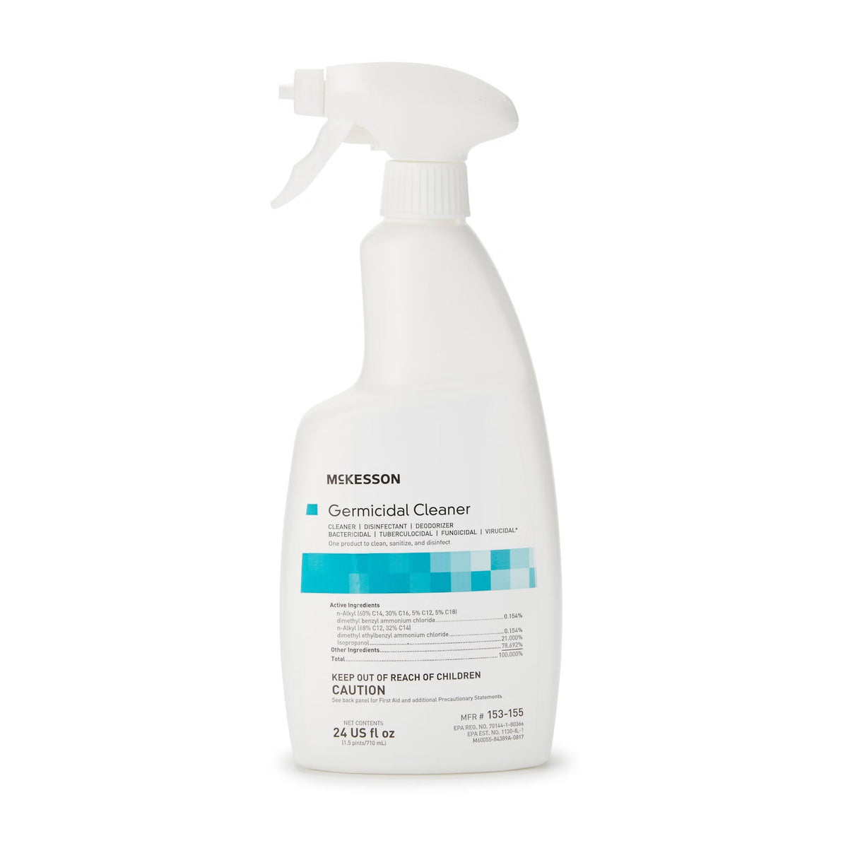 McKesson Surface Disinfectant Cleaner, Alcohol Based, Trigger Spray, Liquid, 24 oz Bottle, Alcohol Scent, Nonsterile - 153-155 - LL Medico