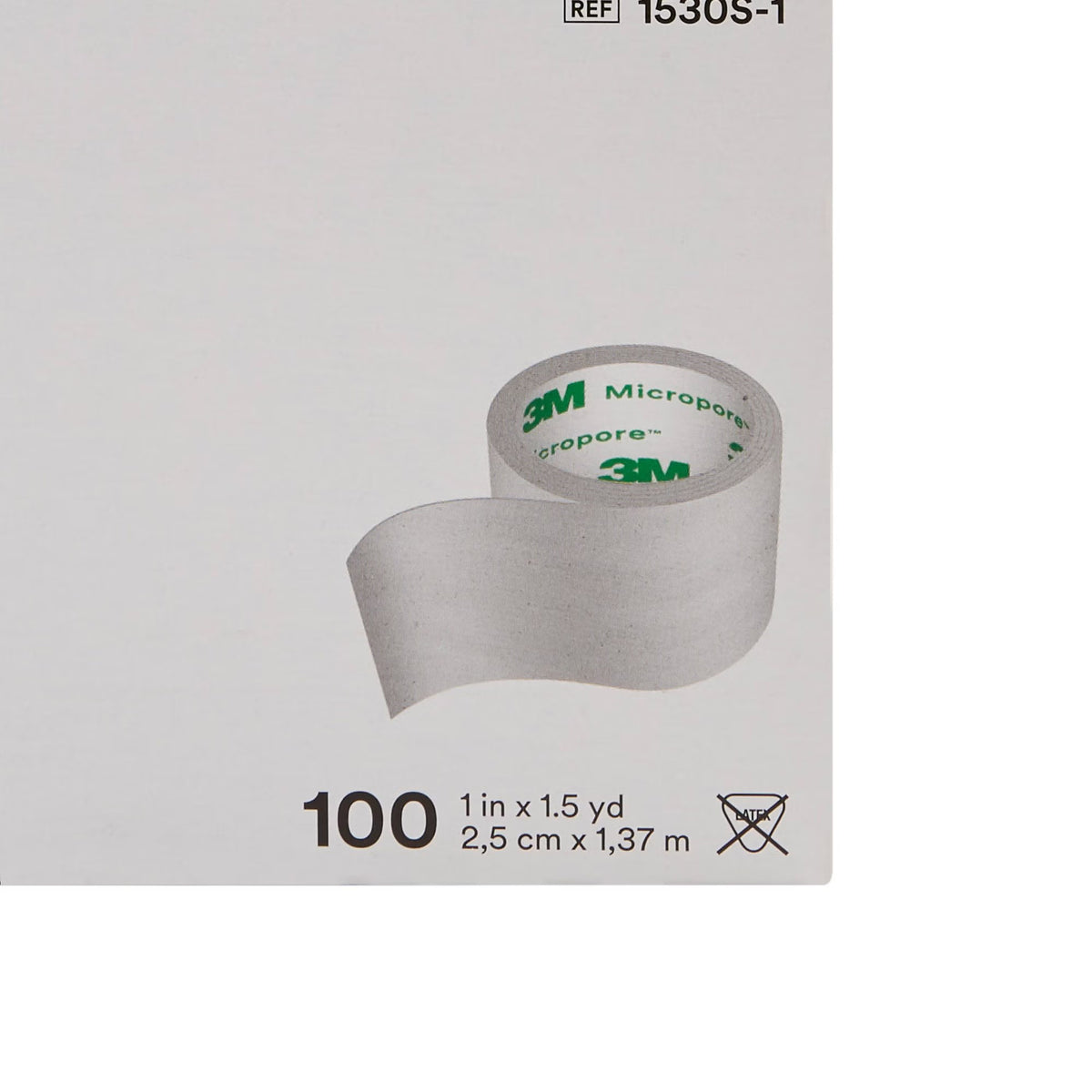 3M Micropore, Paper Medical Tape, White, 1" x 1.5 yd, Paper, NonSterile - 1530S-1 - LL Medico
