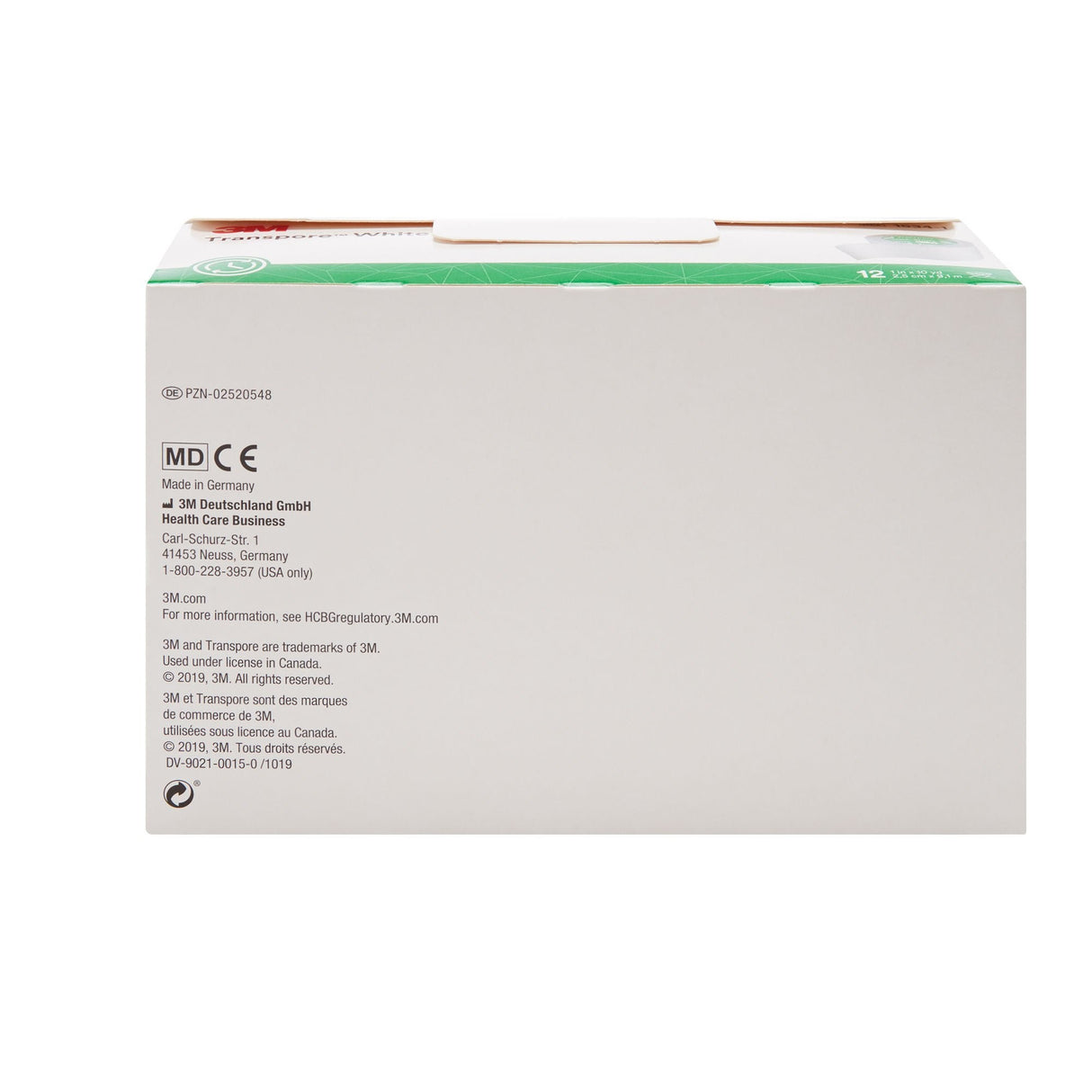 3M Transpore Plastic Medical Tape, 1 Inch x 10 Yard, White