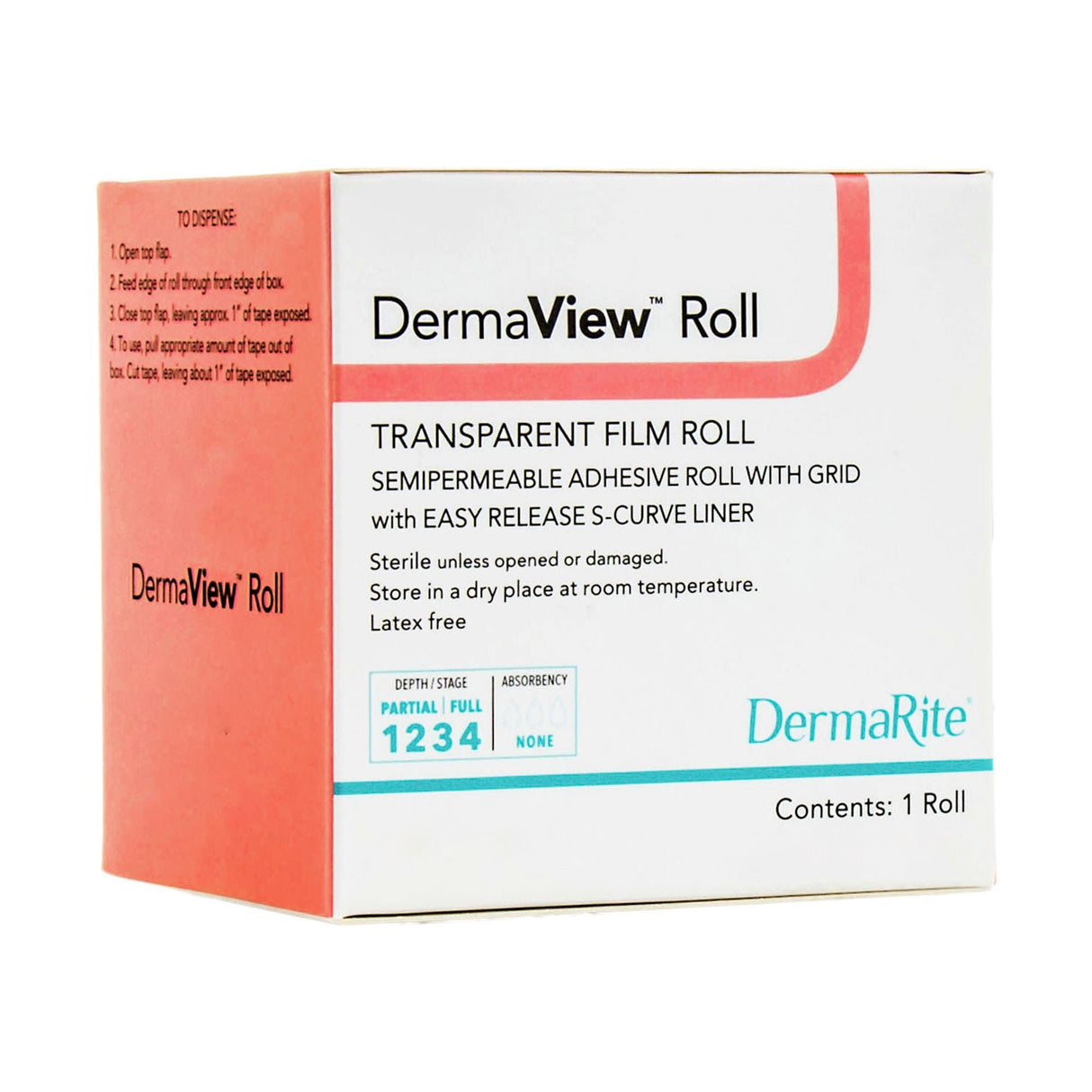Dermarite DermaView Transparent Film Dressing, 4 Inch x 11 Yard
