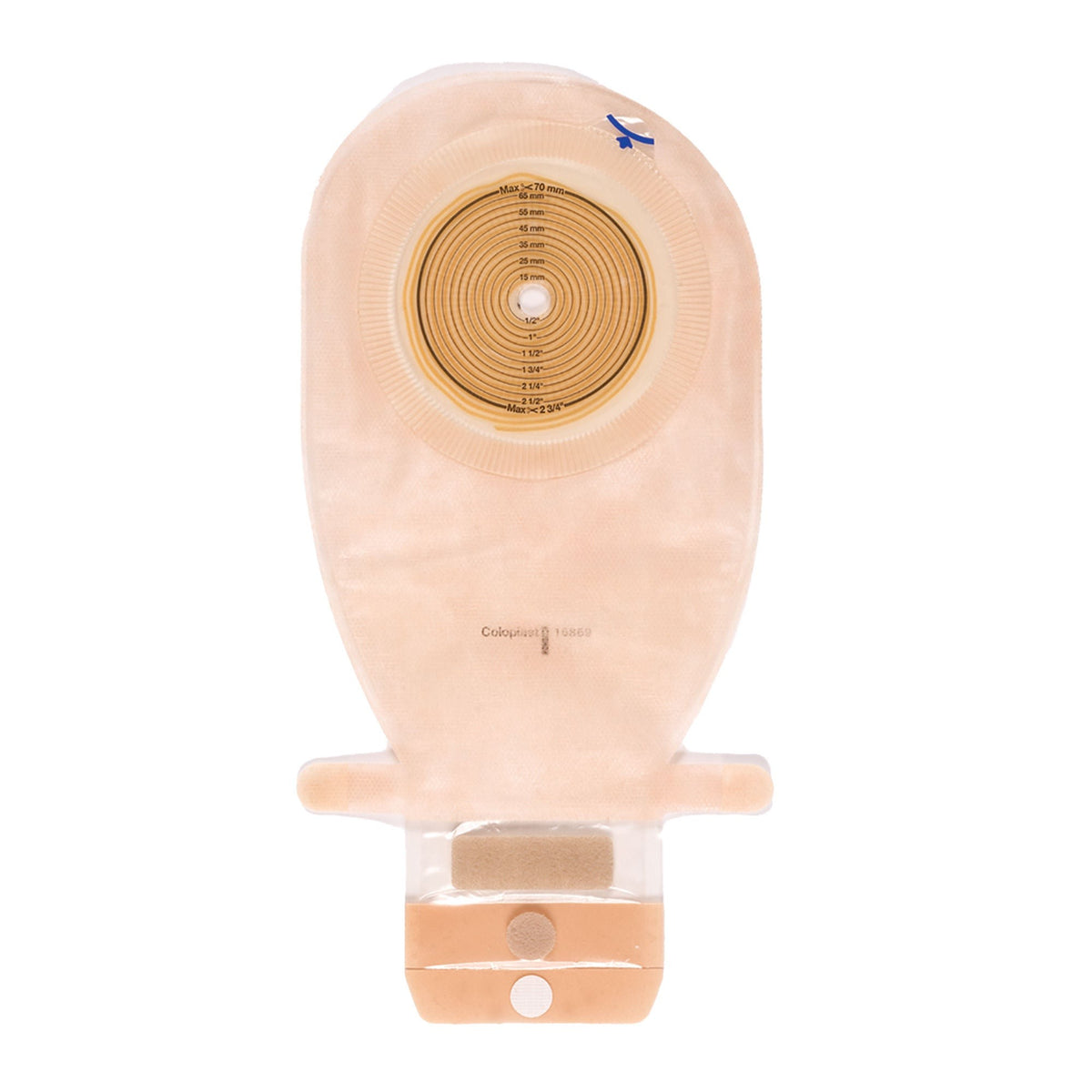 Coloplast Assura Flat One-Piece Colostomy Pouch, Cut-to-Fit, Transparent, 11-1/2-Inch