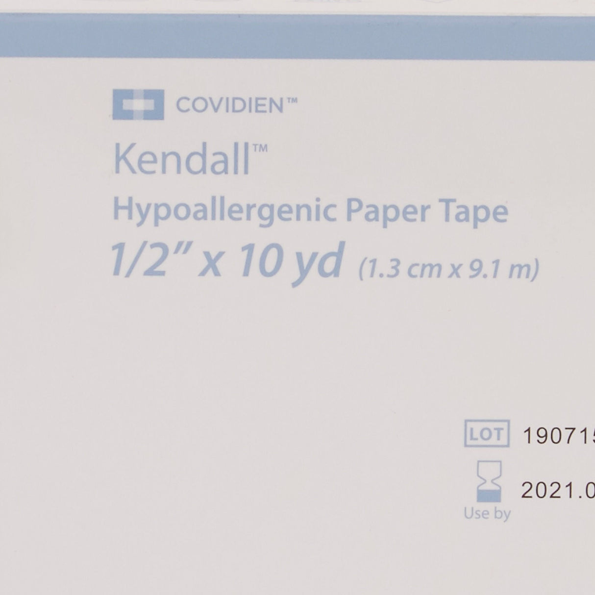 Cardinal Health Kendall Hypoallergenic Paper Medical Tape, 1/2 Inch x 10 Yard, White